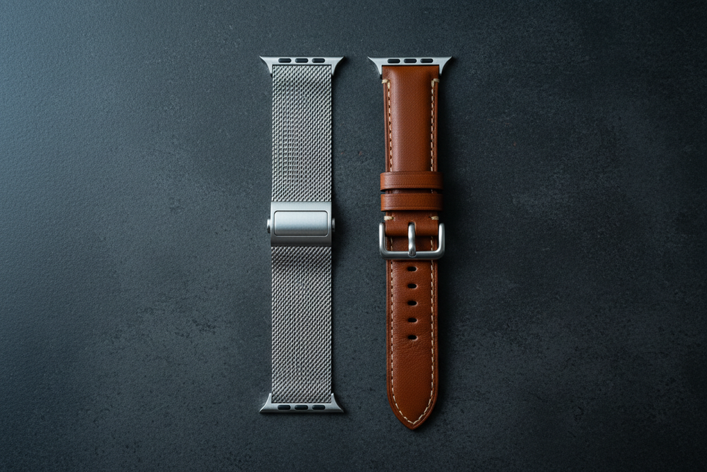 Metal vs Leather Apple Watch Bands