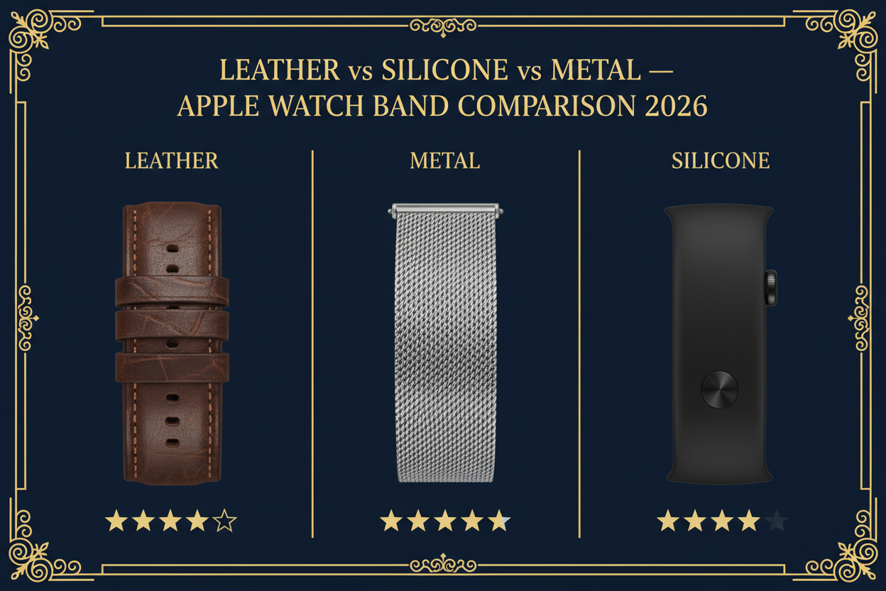 Leather vs Silicone vs Metal Apple Watch Bands: Which Is Right for You?