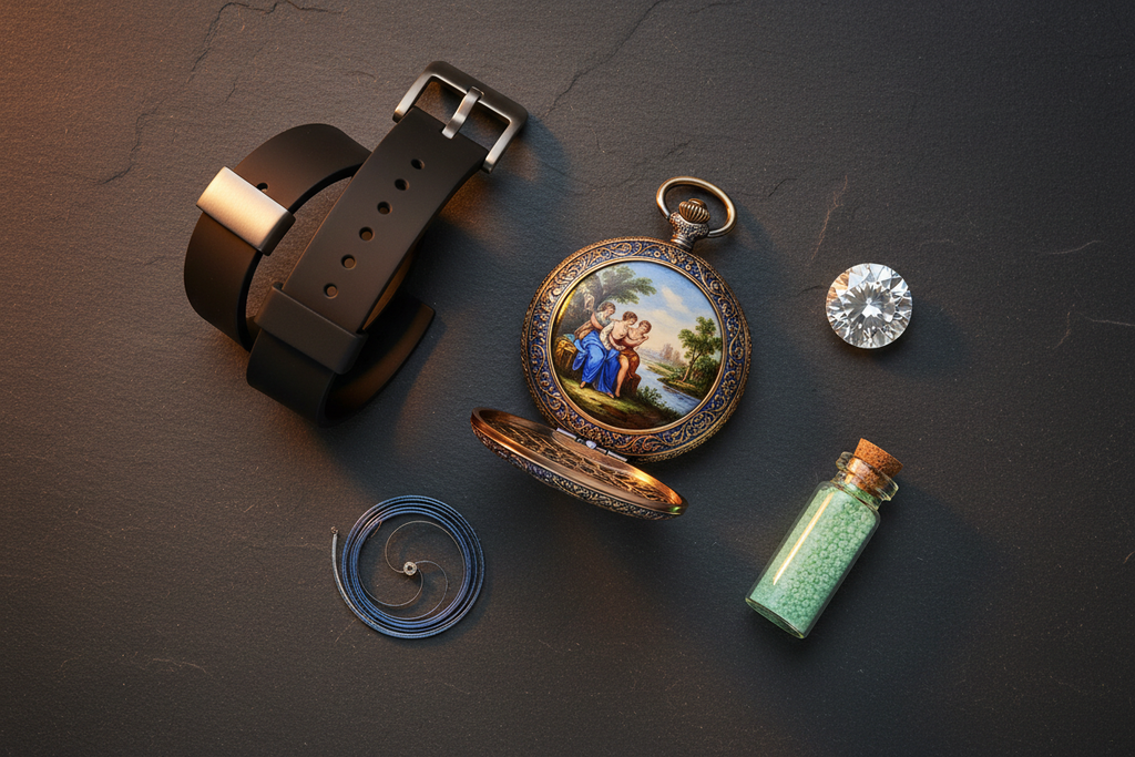Section 10 (Part III): Other Materials in Watchmaking — Leather, Sapphire, Enamel, Tritium & Silicon