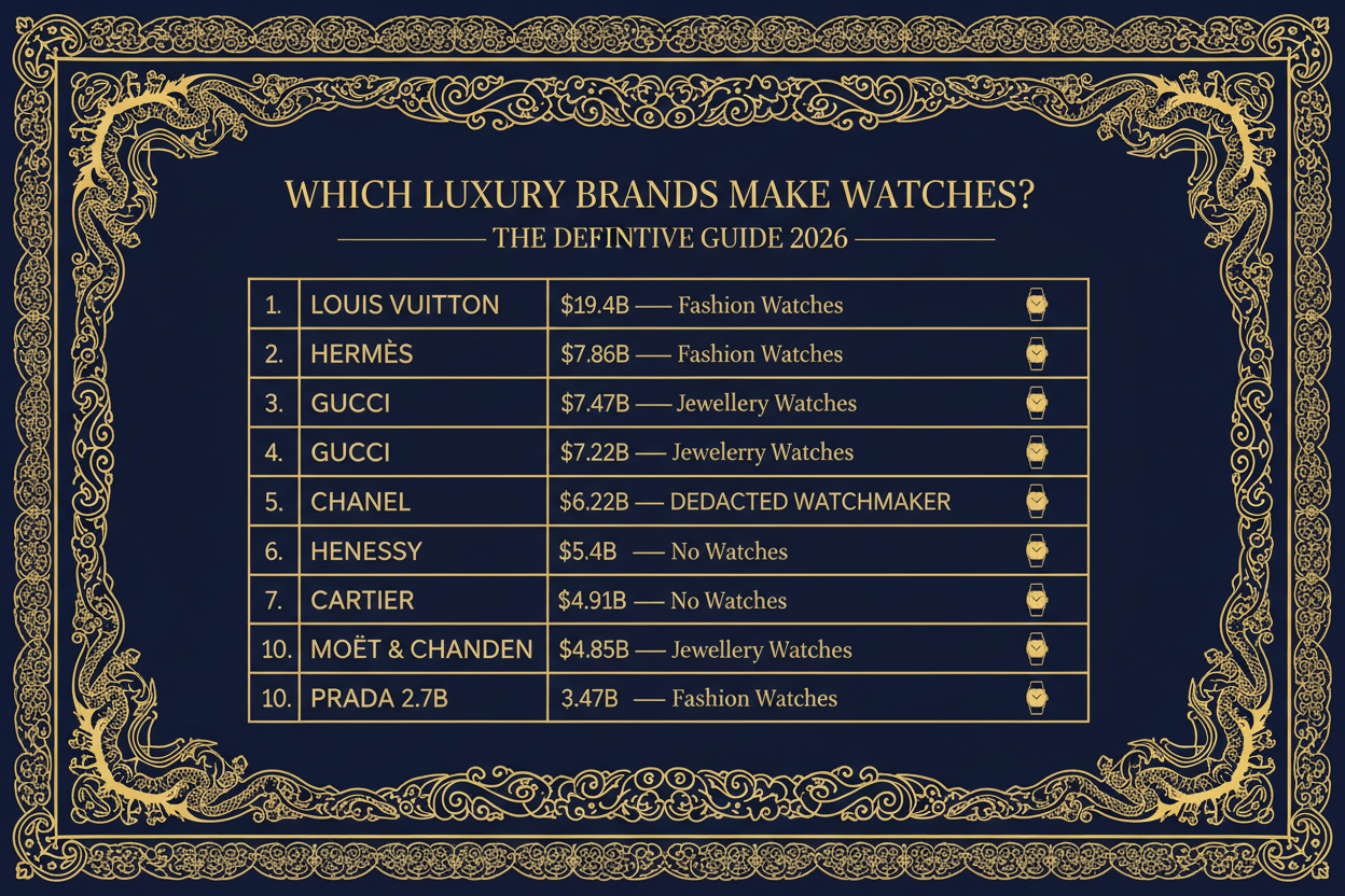 Which Luxury Brands Make Watches? The Complete 2026 Guide