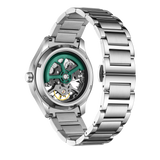 Men's Skeleton Automatic Mechanical Watch – Business Casual, Silicone Strap, 30m | Aorawa Time JC-9-204G-5