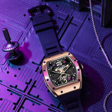 Chance Men's 42mm Skeleton Mechanical Watch - Anti Magnetic, Luminous, Stainless Steel Business-JC-9-190G-5