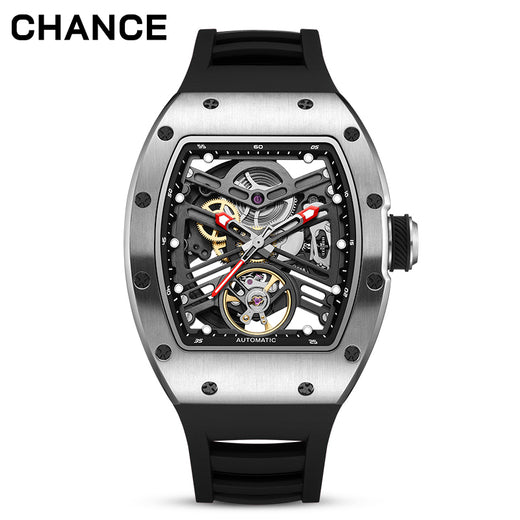 Men's Automatic Mechanical Watch – Business Skeleton, Tonneau Case, 3ATM | Aorawa Time