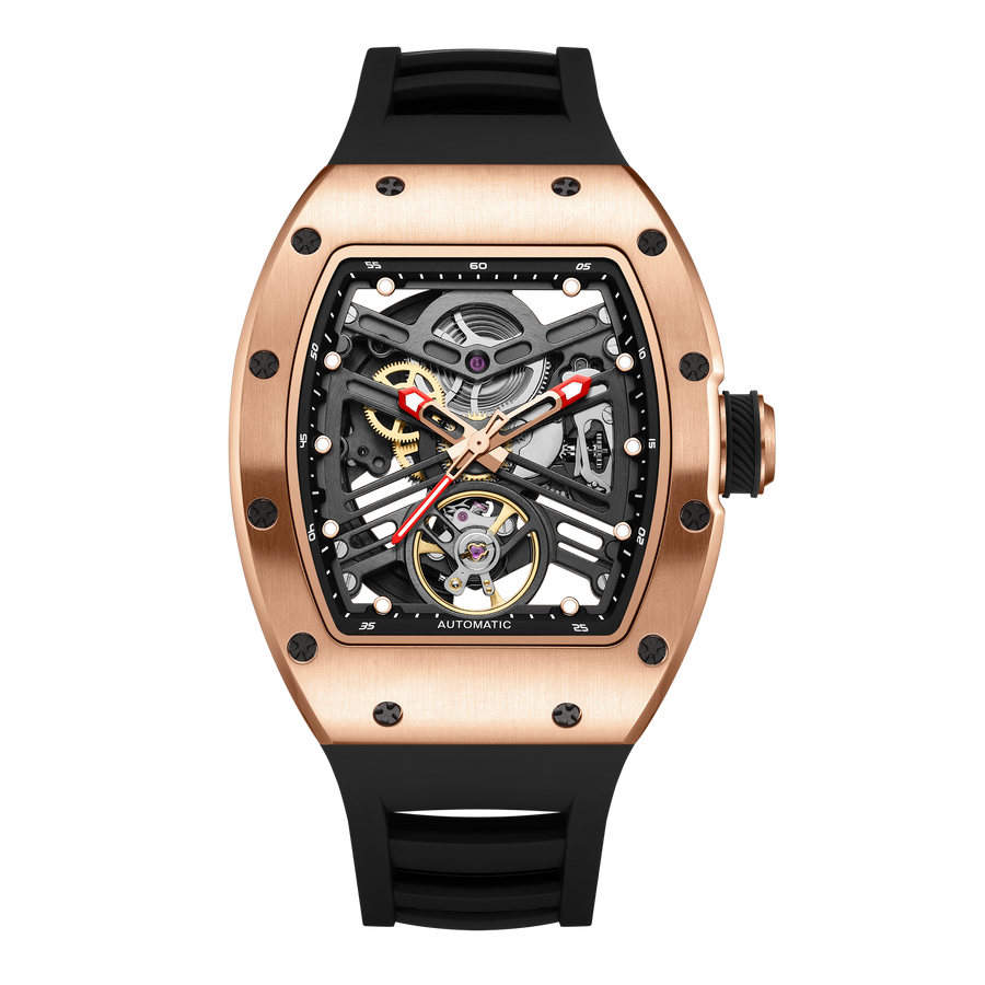 Luxury Business Skeleton Tonneau Watch for Men | Aorawa