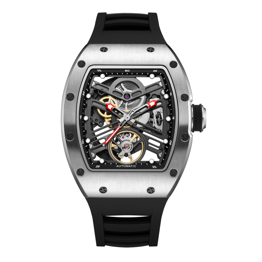 Luxury Business Skeleton Tonneau Watch for Men | Aorawa