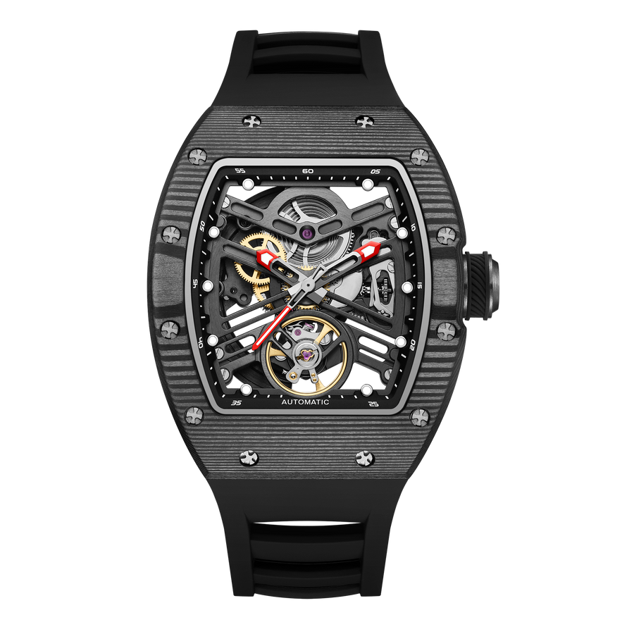 Luxury Business Skeleton Tonneau Watch for Men | Aorawa