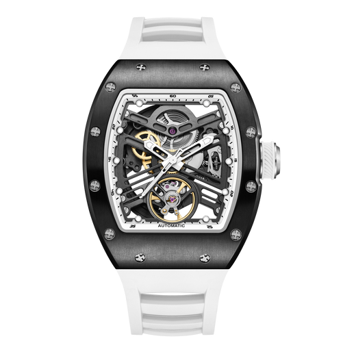 Men's Automatic Mechanical Watch – Business Skeleton, Tonneau Case, 3ATM | Aorawa Time
