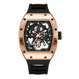 Luxury Tonneau Skeleton Automatic Watch for Men