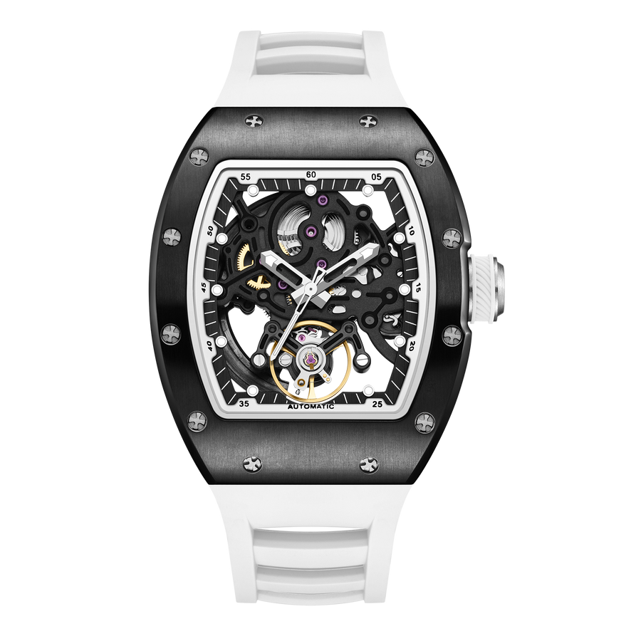 Luxury Tonneau Skeleton Automatic Watch for Men