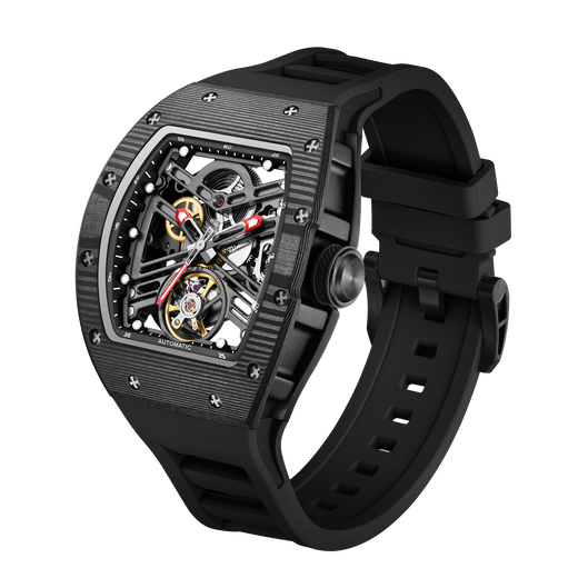 Men's Automatic Mechanical Watch – Business Skeleton, Tonneau Case, 3ATM | Aorawa Time