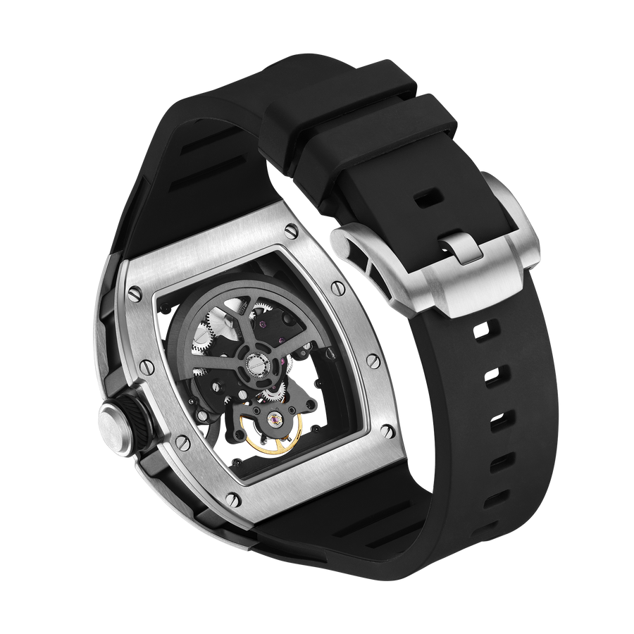 Luxury Tonneau Skeleton Automatic Watch for Men
