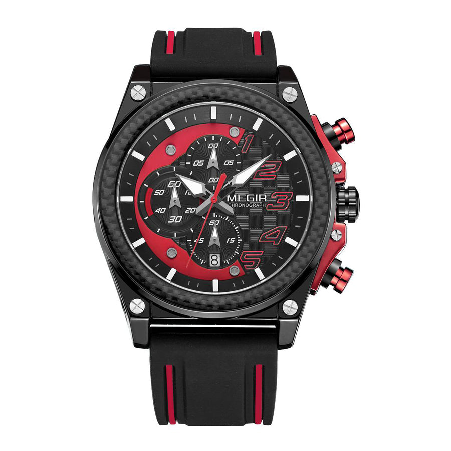 Men's Casual Quartz Watch – White, Red & Yellow | Aorawa Time MN2051G