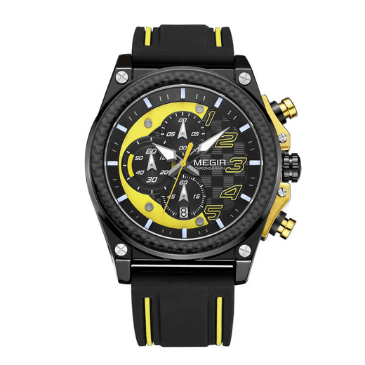 Men's Casual Quartz Watch – White, Red & Yellow | Aorawa Time MN2051G