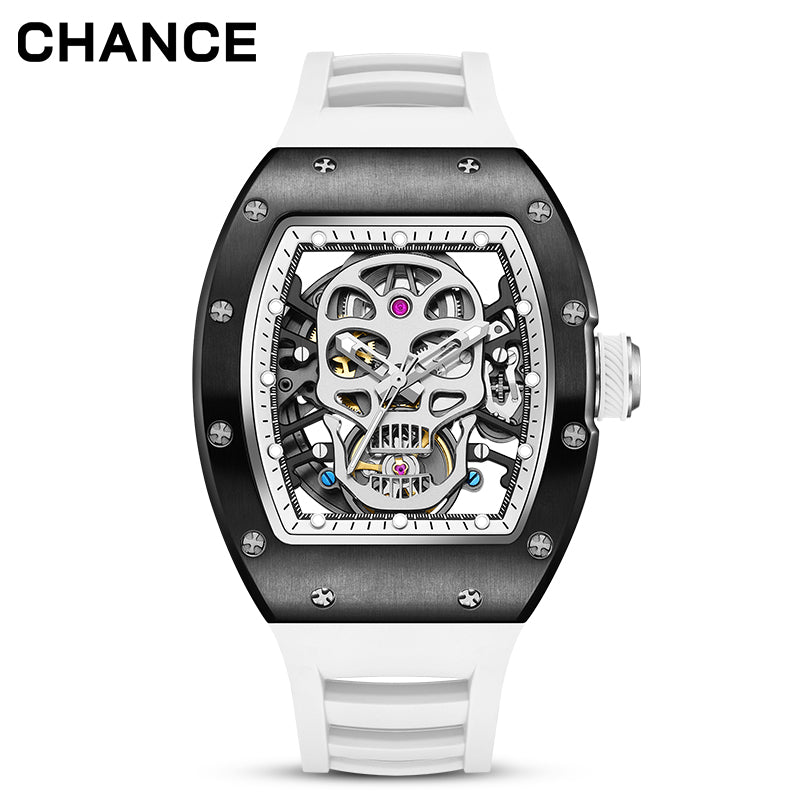 Men's Automatic Mechanical Watch – Skull Skeleton Dial, Luminous, 42mm | Aorawa Time