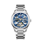 Men's Skeleton Automatic Mechanical Watch – Business Casual, Silicone Strap, 30m | Aorawa Time JC-9-204G-5