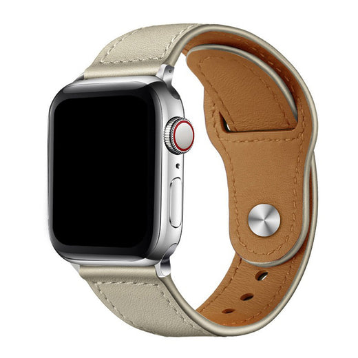 Aorawa Artisanal Grain: Premium Full-Grain Leather Apple Watch Band | Soft-Touch Unisex Heritage Strap for Series 1-10 & Ultra