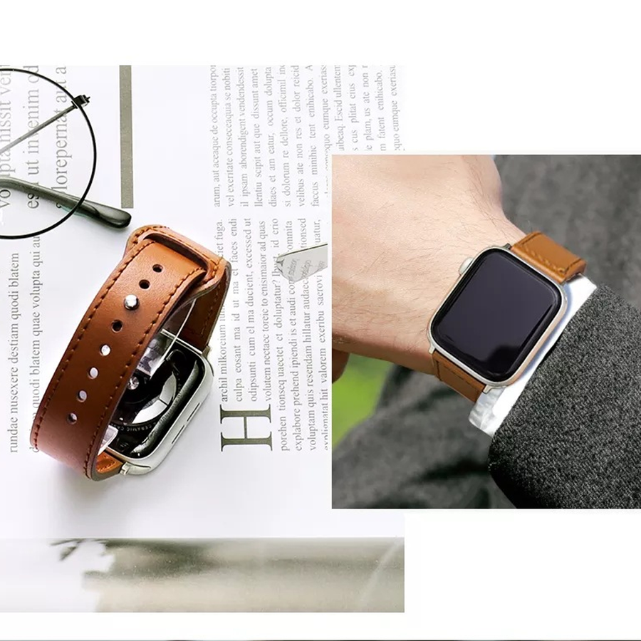 Genuine Leather Apple Watch Band | Full Grain Soft Strap by Aorawa