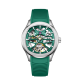 Men's Skeleton Automatic Mechanical Watch – Business Casual, Silicone Strap, 30m | Aorawa Time JC-9-204G-5