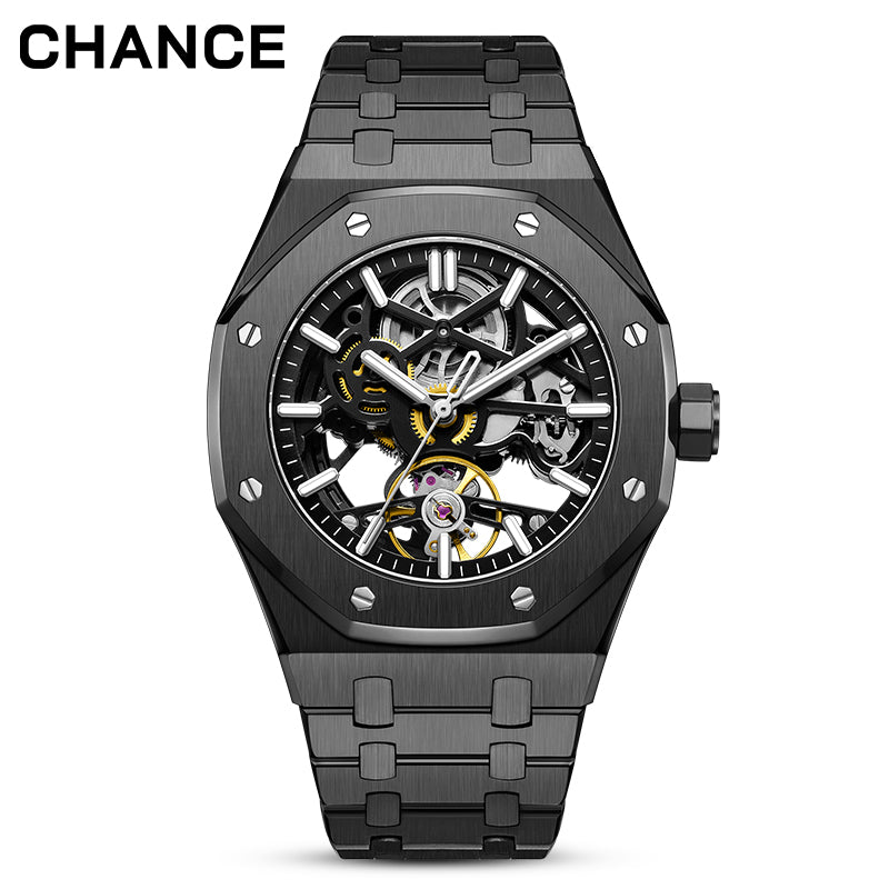 Men's Automatic Mechanical Watch – Skeleton Dial, 42mm Stainless Steel | Aorawa Time