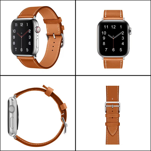 Aorawa Heritage Single Tour: Premium Leather Apple Watch Band | Luxury Hand-Stitched Calfskin Strap