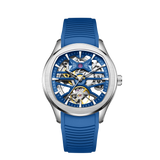 Men's Skeleton Automatic Mechanical Watch – Business Casual, Silicone Strap, 30m | Aorawa Time JC-9-204G-5