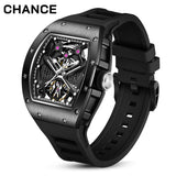 Chance Men's 42mm Skeleton Mechanical Watch - Anti Magnetic, Luminous, Stainless Steel Business-JC-9-190G-5
