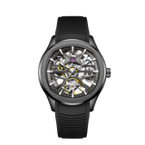 Men's Skeleton Automatic Mechanical Watch – Business Casual, Silicone Strap, 30m | Aorawa Time JC-9-204G-5