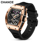 Chance Men's 42mm Skeleton Mechanical Watch - Anti Magnetic, Luminous, Stainless Steel Business-JC-9-190G-5