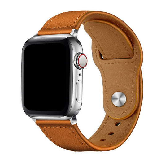 Aorawa Artisanal Grain: Premium Full-Grain Leather Apple Watch Band | Soft-Touch Unisex Heritage Strap for Series 1-10 & Ultra