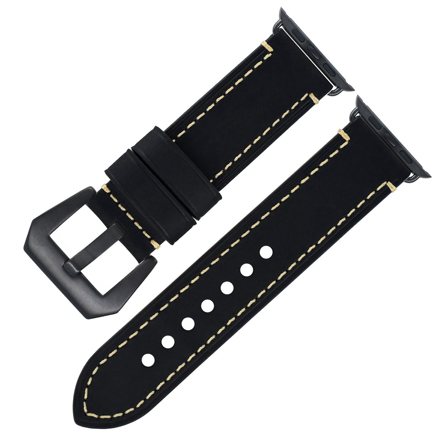 Vintage Leather Apple Watch Band – 8 Colors, Silver & Black Buckle | Compatible with Series 1–10 & Ultra | Aorawa Time