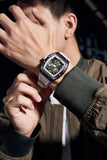 Luxury Business Skeleton Tonneau Watch for Men | Aorawa