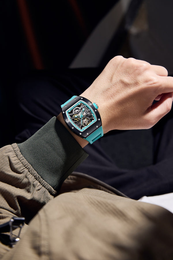 Luxury Business Skeleton Tonneau Watch for Men | Aorawa