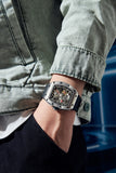 Luxury Business Skeleton Tonneau Watch for Men | Aorawa