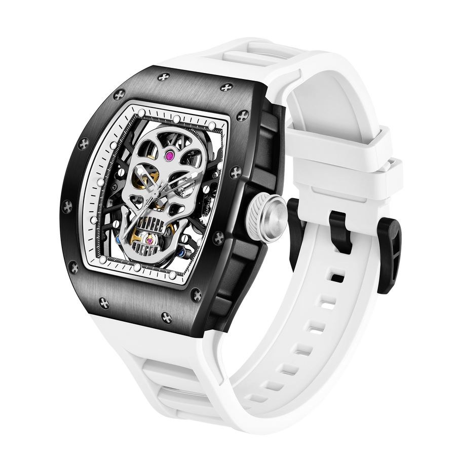Luxury Skull Skeleton Watch for Men – Automatic Luminous 42mm