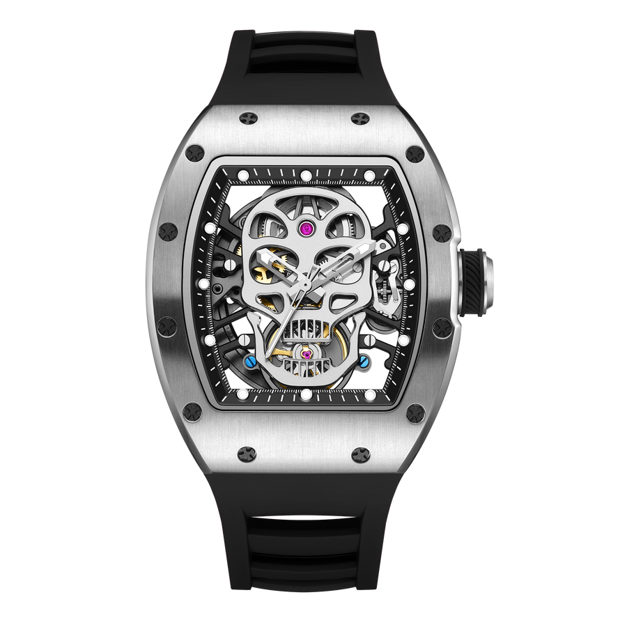 Luxury Skull Skeleton Watch for Men – Automatic Luminous 42mm