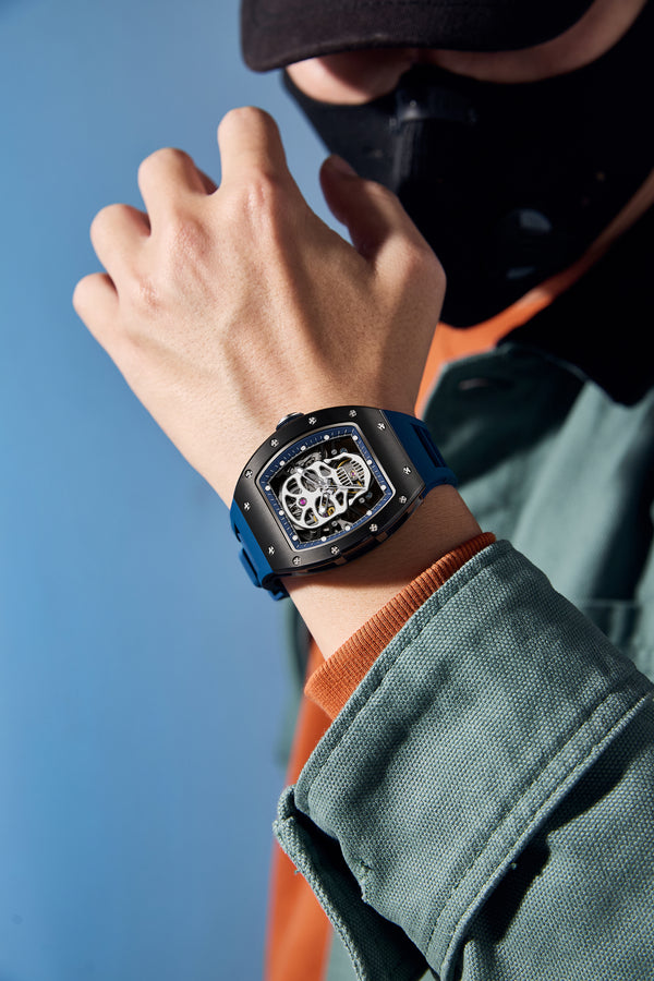 Luxury Skull Skeleton Watch for Men – Automatic Luminous 42mm