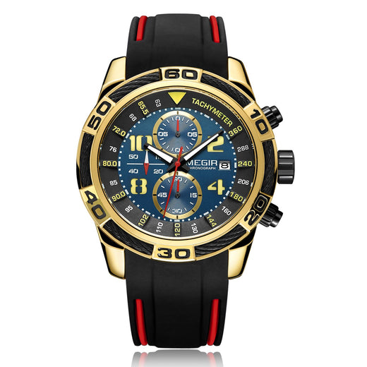 Men's Bold Fashion Quartz Watch – Gold, Black & Blue Dial Options | Aorawa Time