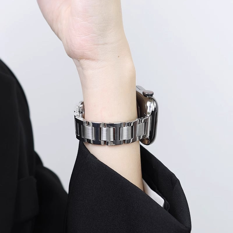 Classic Five-Bead Stainless Steel Apple Watch Band | Aorawa