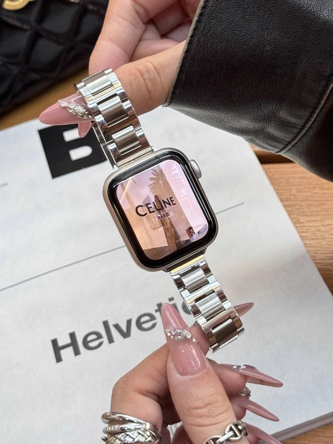 Classic Five-Bead Stainless Steel Apple Watch Band | Aorawa
