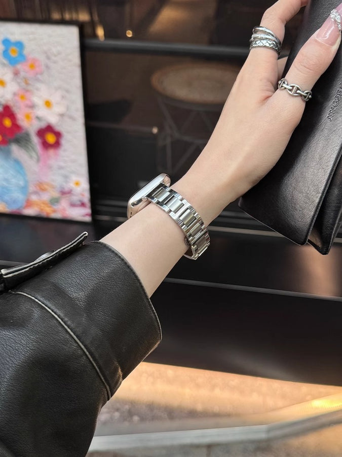 Classic Five-Bead Stainless Steel Apple Watch Band | Aorawa