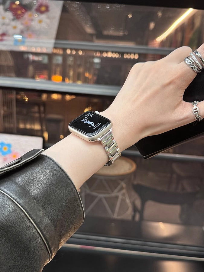 Classic Five-Bead Stainless Steel Apple Watch Band | Aorawa