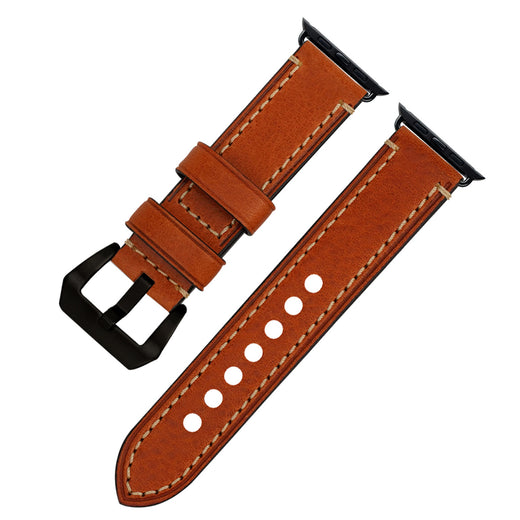 Vintage Leather Apple Watch Band – 8 Colors, Silver & Black Buckle | Compatible with Series 1–10 & Ultra | Aorawa Time