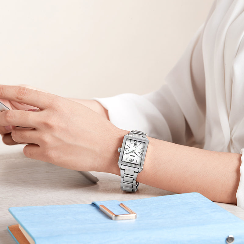 MEGIR 1079 Men's Quartz Watch – Leather Strap, Black & Rose Gold